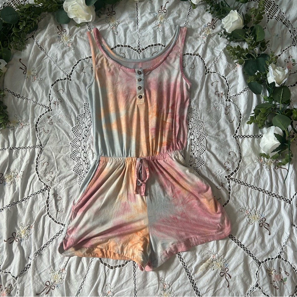 Wallflower Multicolor Tie-Dye Romper
